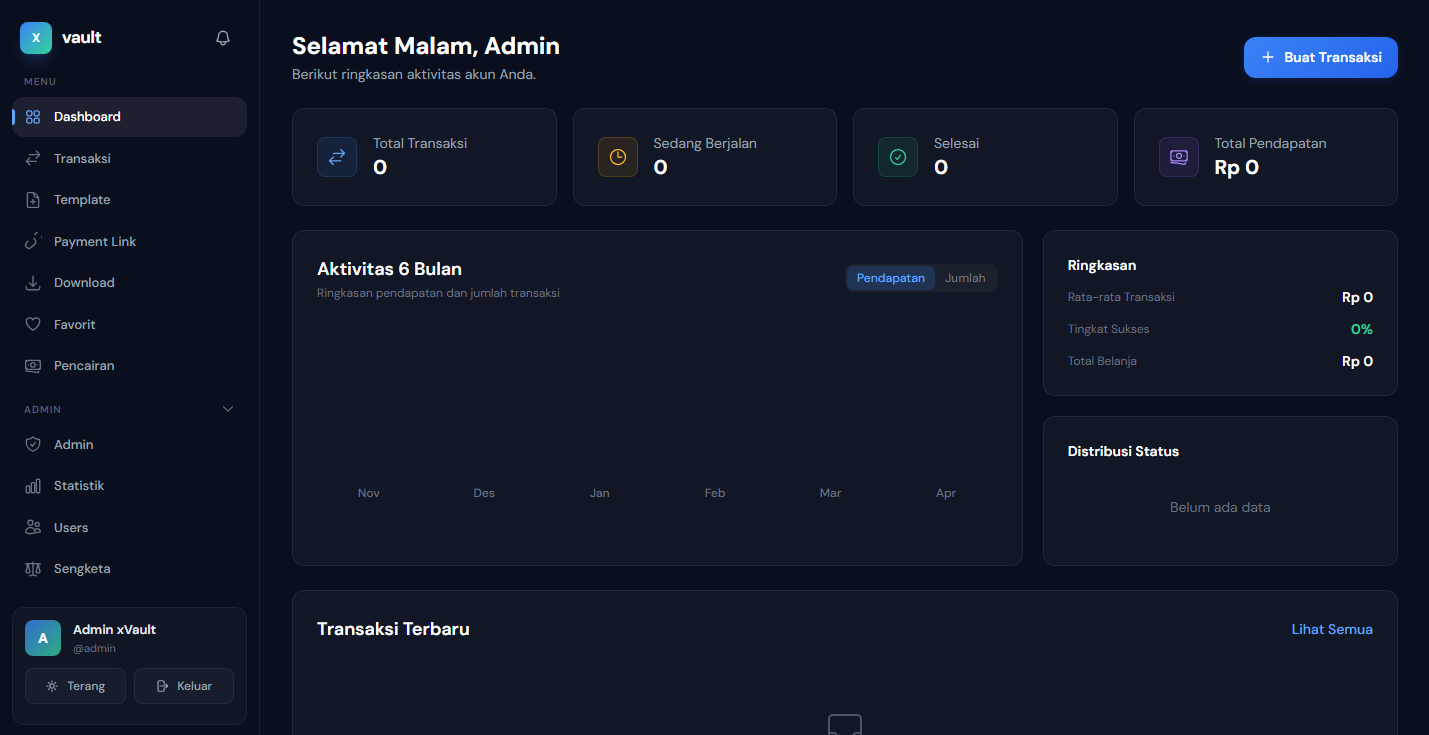 Xvault Dashboard